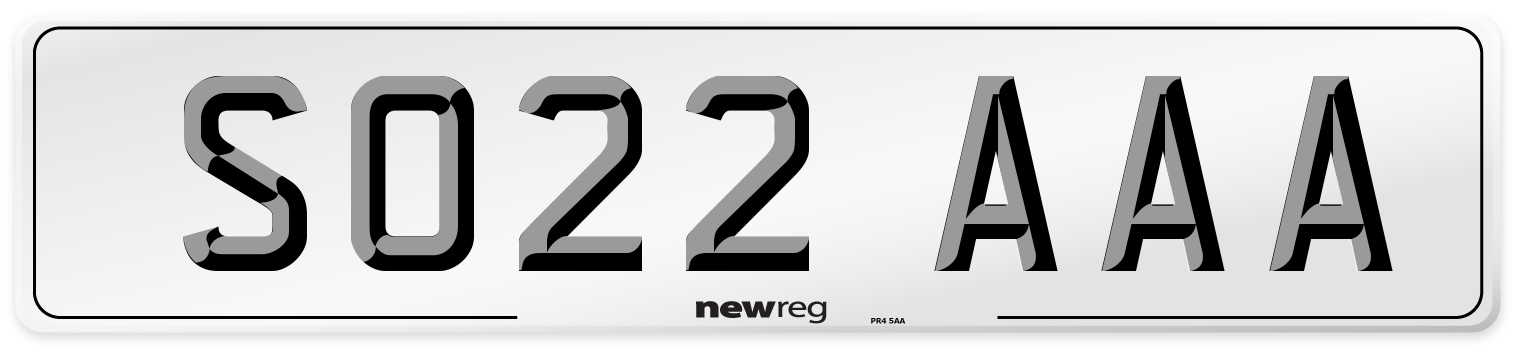 SO22 AAA Number Plate from New Reg